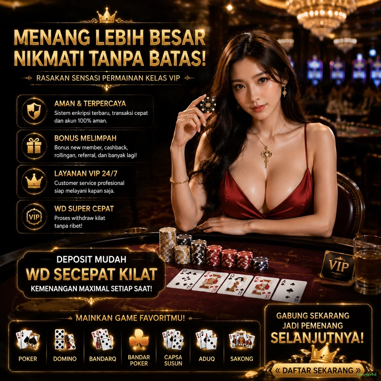 Berbagai Jenis Permainan yang Tersedia di seven4d